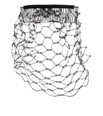 Chanel 17A Net Hair Accessories, &pound;280, Accessories, Black, Nylon/Plastic, Front view